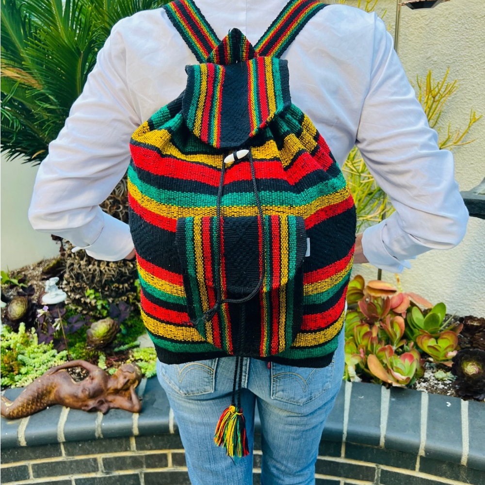 ILLO Backpack, Artisan, Unisex. Drawstring, School Bag, Mexico